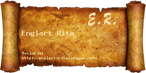 Englert Rita névjegykártya